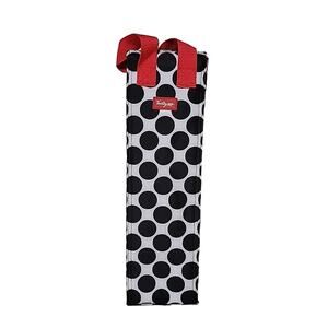 Thirty-One Black and White Polka Dot Wine Thermal Bag